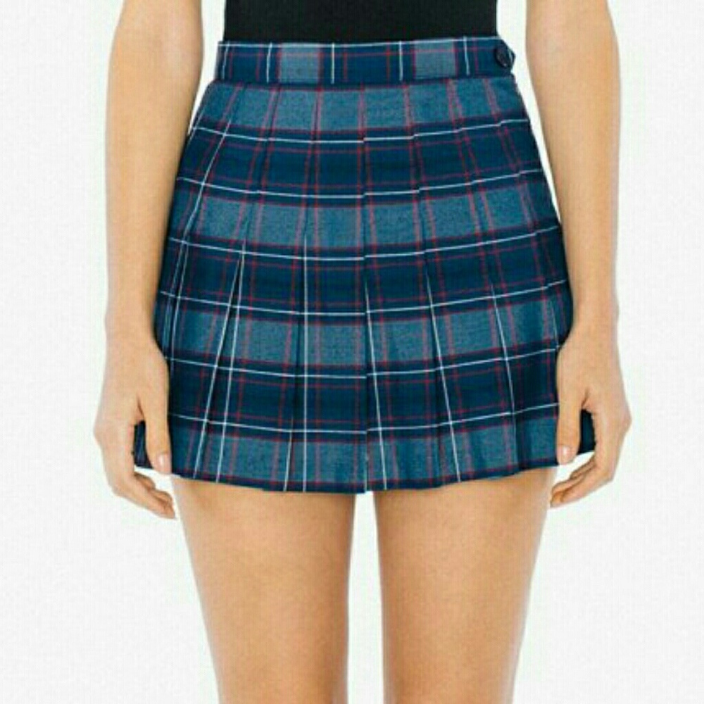 American Apparel Plaid Tennis Skirt